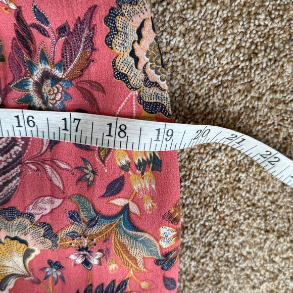 Evereve Brielle Orange Floral Sleeveless Boho Midi Dress Size Small - Picture 8 of 11